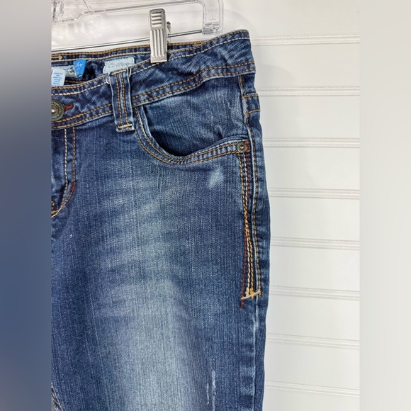 Y2K Aeropostale women’s curvy Kailey skinny flare denim jeans. Size 9/10 short. - Picture 4 of 6